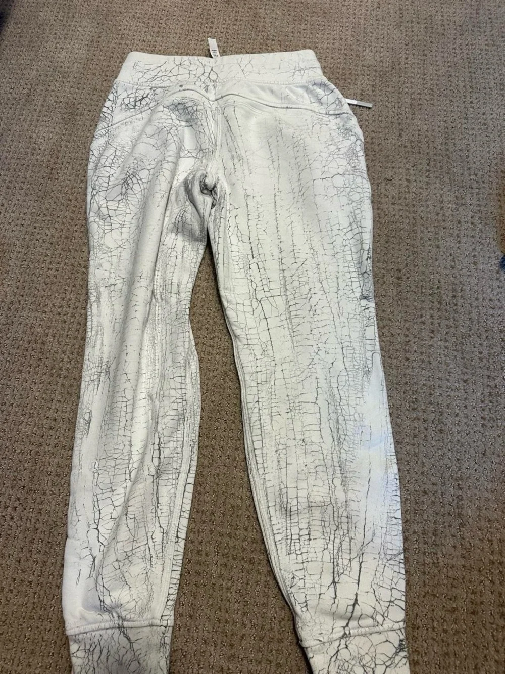 lululemon athletica White Marbled Track Joggers